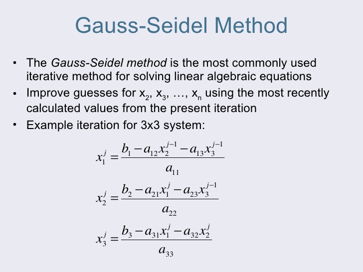 convergence of gauss seidel method